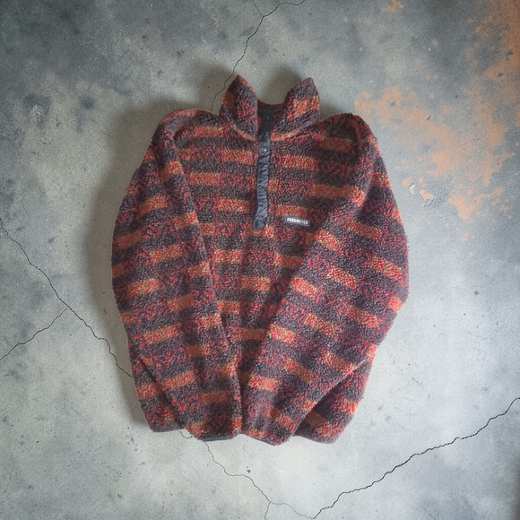 Vintage Obermeyer Patterned Fleece Pullover Aztec Tribal Snap Jacket Gorpcore - Picture 6 of 14